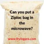 Can you put a Ziploc bag in the microwave?
